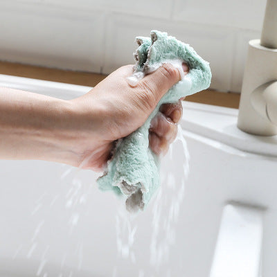 Double-sided strong absorbent rag