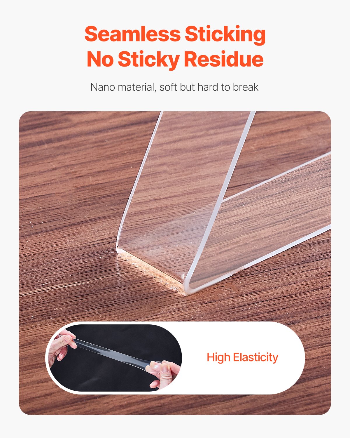 Double Sided Tape Heavy Duty, 16 Ft Nano Mounting Tape 3 Pack , Strong Adhesive & Reusable, Clear Two Sided Wall Tape, Removable Poster Picture Hanging Strips For Home Office Car Outdoor Use
