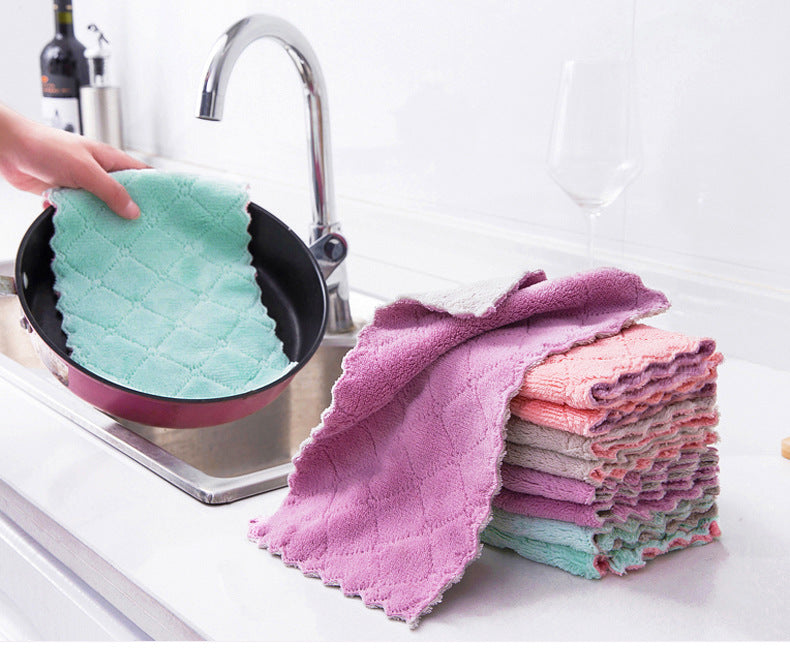 Double-sided strong absorbent rag