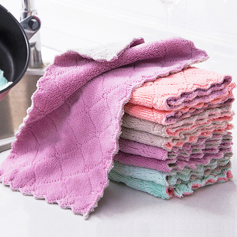 Double-sided strong absorbent rag