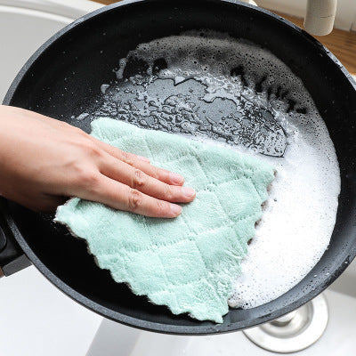 Double-sided strong absorbent rag