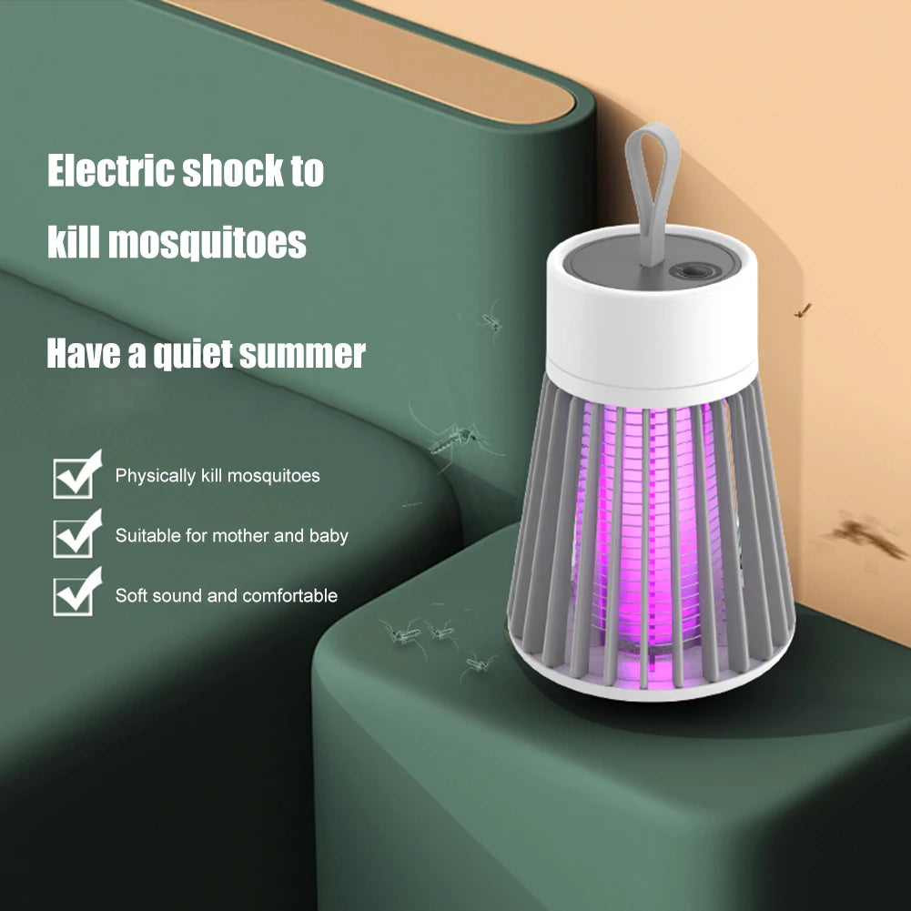 Electric-Shock Physical Mosquito Killer Light Purple Light Mosquito Trap Mosquito Killer Portable OutdoorBedroom USB Rechargeable Mosquito Trap