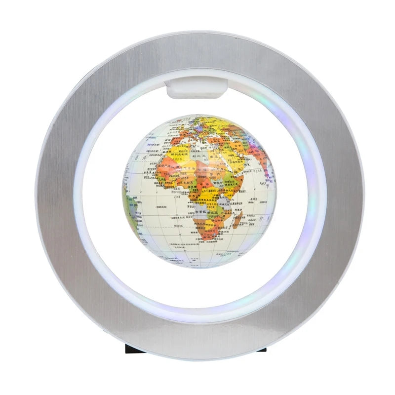 Round LED World Map Floating Globe Magnetic Levitation Light Anti Gravity Magic