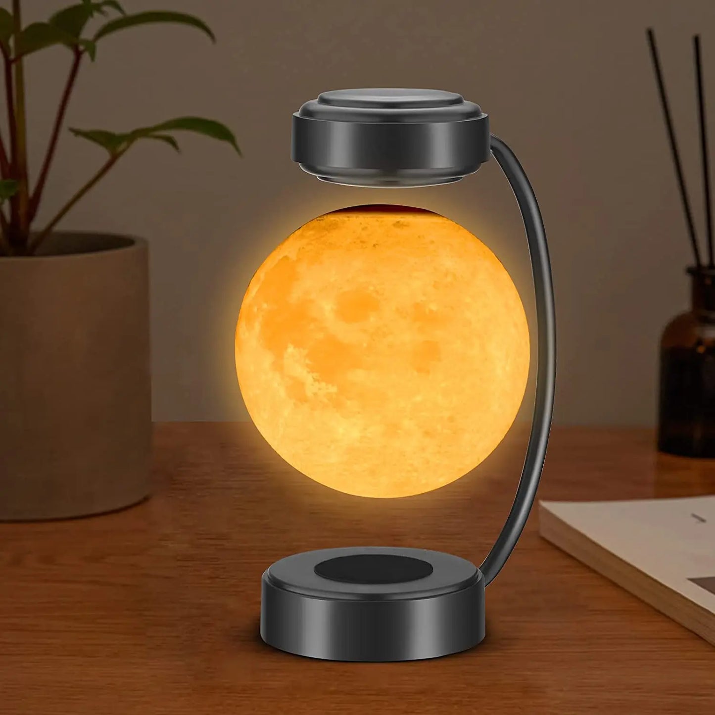 3D LED Moon Night Light Wireless Magnetic Levitating Rotating Floating Ball Lamp For School Office Bookshop Home Decoration