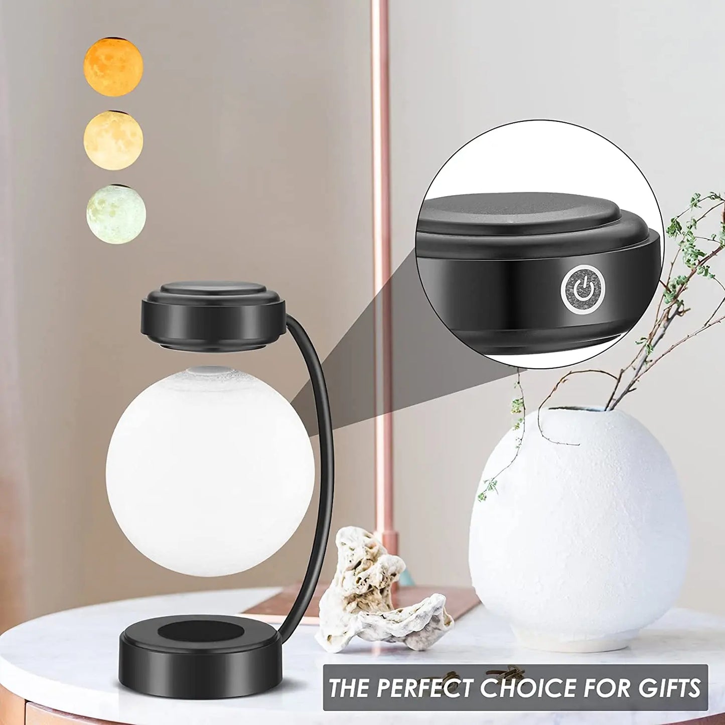 3D LED Moon Night Light Wireless Magnetic Levitating Rotating Floating Ball Lamp For School Office Bookshop Home Decoration