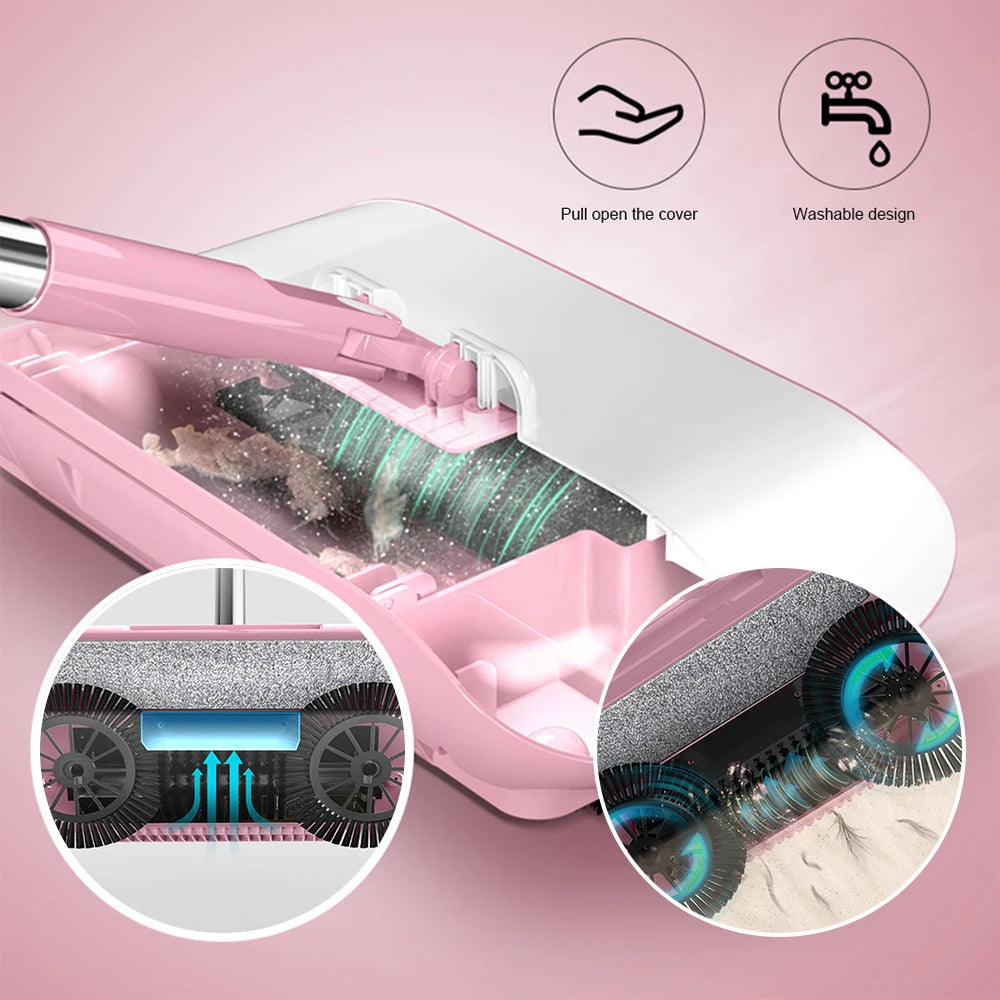 Hand Push Sweeper Household Broom Dustpan Mop Floor All-in-one Machine Gift Mop Sweeper