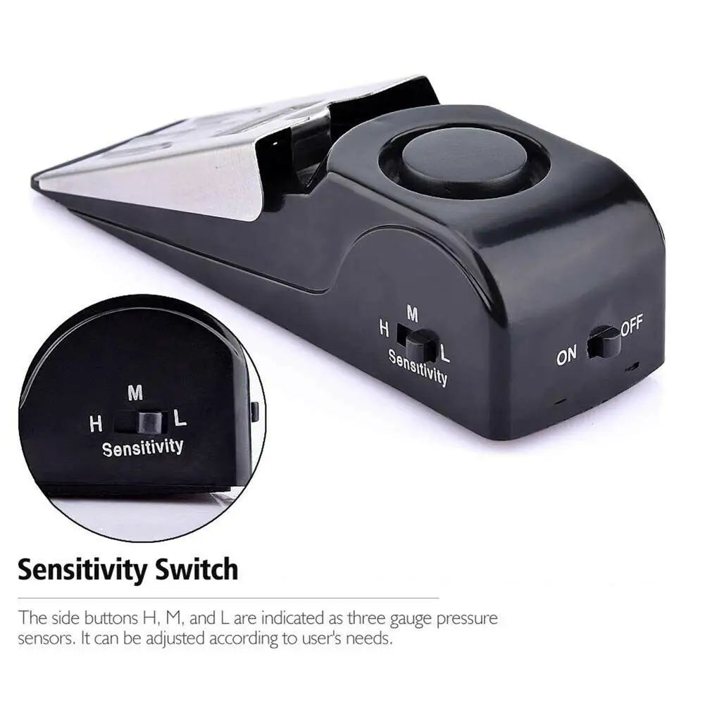 Electronic Burglar Alarm Intelligent Home Security Wedge Door Stop Alarm System Device Hotel Intruder Alert Detection