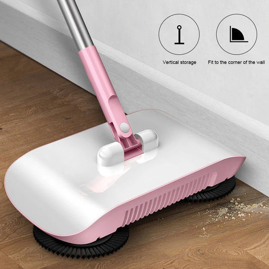 Hand Push Sweeper Household Broom Dustpan Mop Floor All-in-one Machine Gift Mop Sweeper