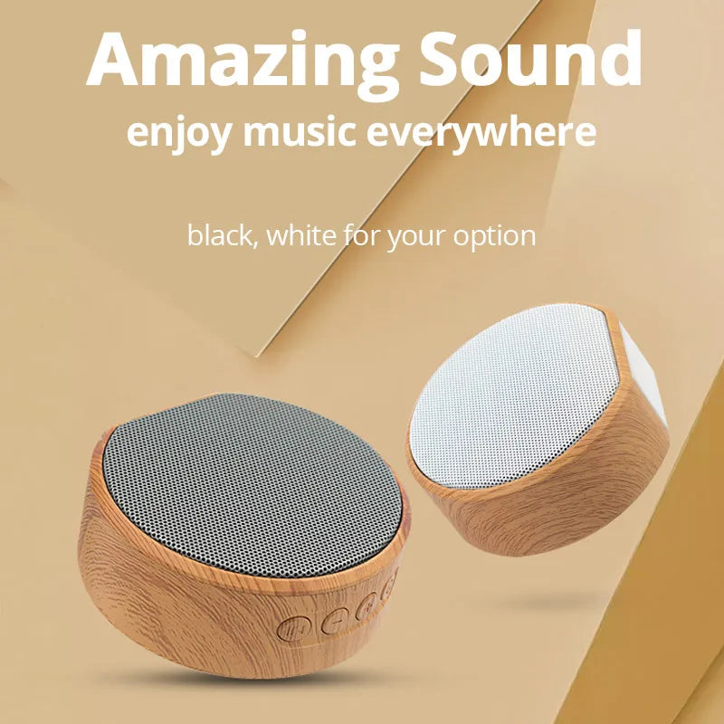 Mini Wood Bluetooth Speaker Portable Outdoor Wireless Support AUX TF