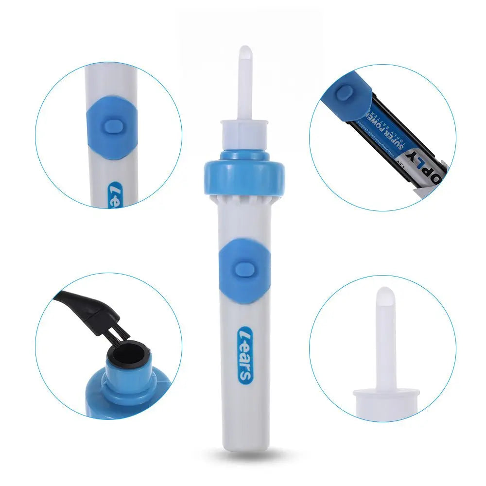 Safety Electric Cordless Vacuum Ear Cleaner Wax Remover Painless Cleaning Tool